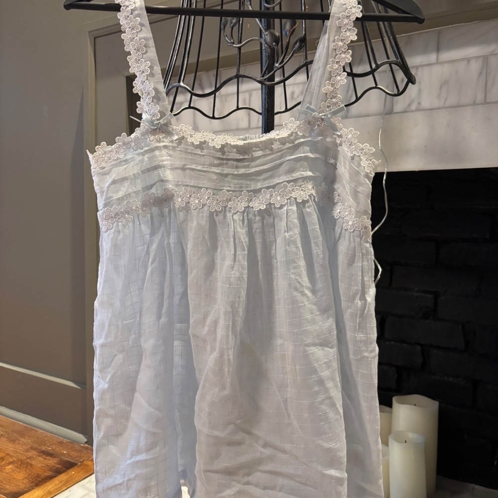 Cotton Real Imagined White Lace Trim Cami + Matching Lounge Pants Set – Size S - Picture 4 of 7